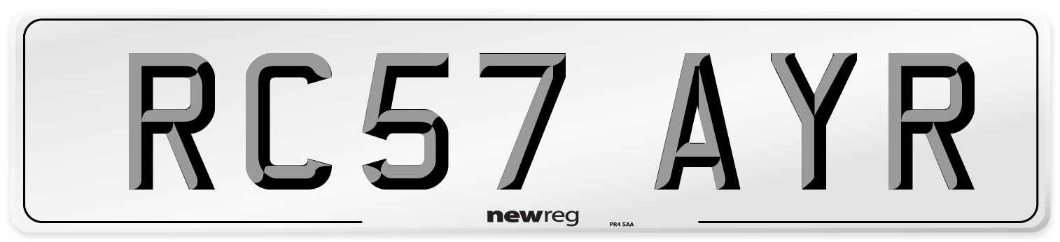 RC57 AYR Number Plate from New Reg